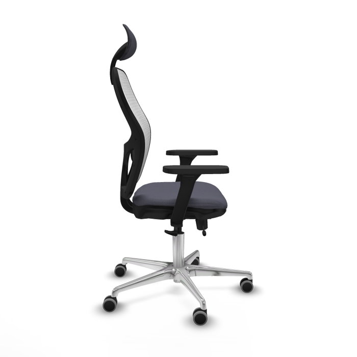 PIQUERAS Y CRESPO Silla de oficina Jorquera con mecanismo Sincro/Traslack, Gris oscuro y Blanco PIQUERAS Y CRESPO Silla de oficina Jorquera con mecanismo Sincro/Traslack, Gris oscuro y Blanco
