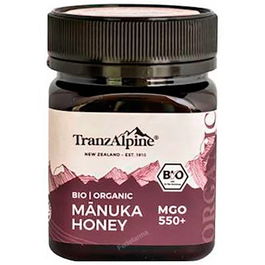 TRANZALPINE Miel de Manuka MGO 550+ Bio 250 Gr
