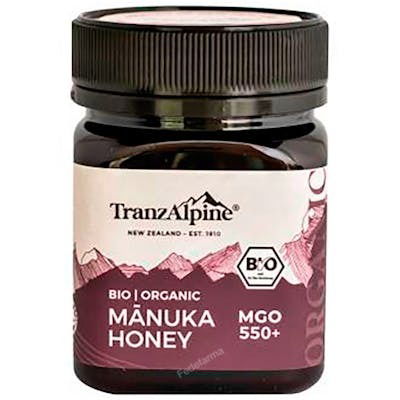 TRANZALPINE Miel de Manuka MGO 550+ Bio 250 Gr