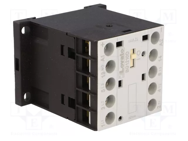 LOVATO ELECTRIC Contactor BG 3-polar 12VDC 12A LOVATO ELECTRIC Contactor BG 3-polar 12VDC 12A