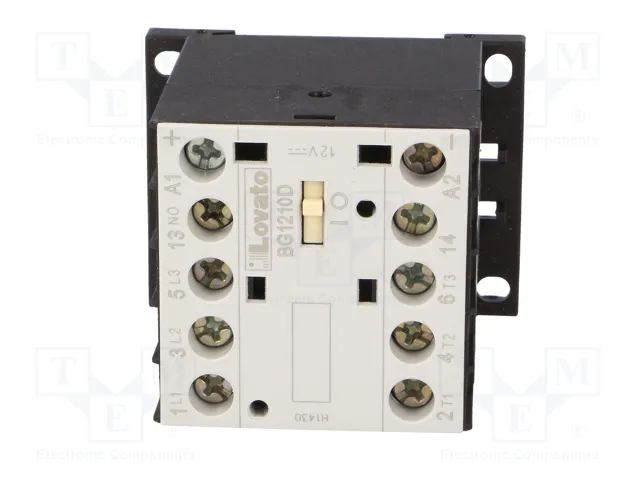 LOVATO ELECTRIC Contactor BG 3-polar 12VDC 12A LOVATO ELECTRIC Contactor BG 3-polar 12VDC 12A