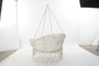 DKD Home Decor Silla Colgante para Terraza y Jardín Beige Algodón y Poliéster 100 x 80 x 145 cm