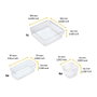 Emuca Kit de 10 Cubos organizadores Cube para cajón, Plástico, Transparente