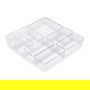 Emuca Kit de 10 Cubos organizadores Cube para cajón, Plástico, Transparente
