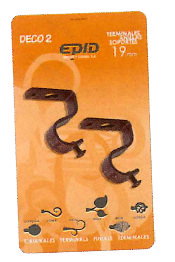 Pack de 2 soportes para barra de cortina 19 mm techo negro
