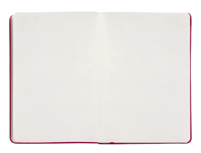 Antartik Cuaderno A5 con gomilla, tapa dura, hojas de puntos, 100 hojas, color burdeos, 80 gr FSC