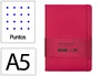 Antartik Cuaderno A5 con gomilla, tapa dura, hojas de puntos, 100 hojas, color burdeos, 80 gr FSC