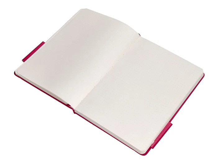 Antartik Cuaderno A5 con gomilla, tapa dura, hojas de puntos, 100 hojas, color burdeos, 80 gr FSC