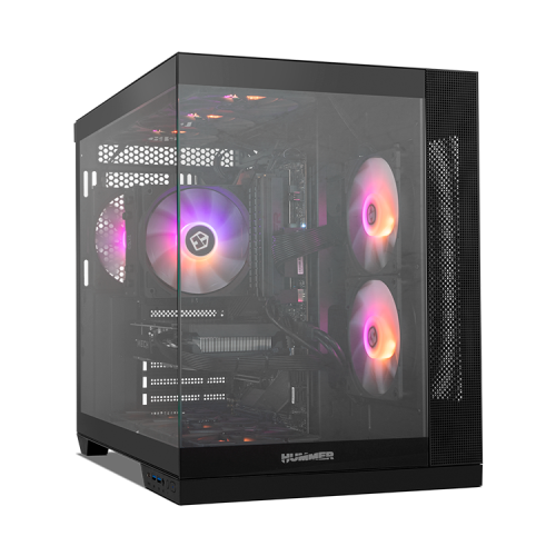 NOX HUMMER ASTRA NEO Semitorre Negra Frameless USB 3.0 Type-C