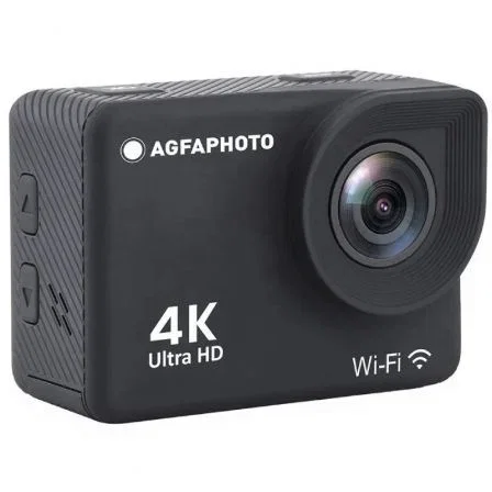 AgfaPhoto AC9000BK Cámara Deportiva 4K WiFi 16MP Gran Angular 130º Estabilizador 6 Ejes Negra