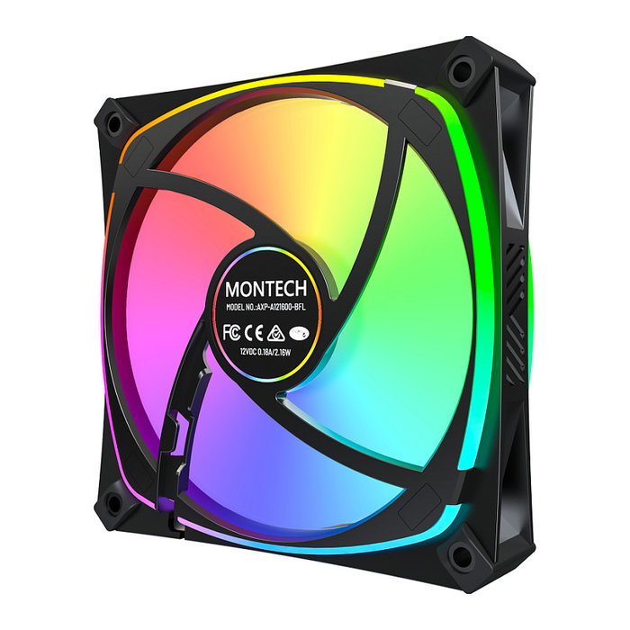 Montech AX120 PRO Black Ventilador de Caja 120mm
