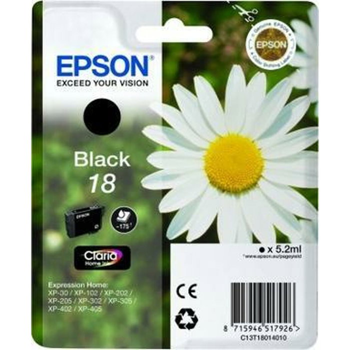 Epson Cartucho de Tinta T180140 Negro para XP-102/205/305/405/30 Epson Cartucho de Tinta T180140 Negro para XP-102/205/305/405/30