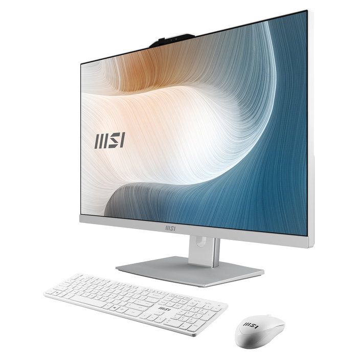 MSI PC Todo en Uno Modern AM272P 1M-1290DE - Pantalla IPS 27" Full HD, Intel Core 5 120U, 16GB RAM, 512GB SSD, WiFi 6E, Bluetooth 5.3, Windows 11 Home, Color Blanco