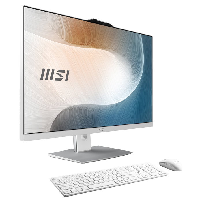 MSI PC Todo en Uno Modern AM272P 1M-1290DE - Pantalla IPS 27" Full HD, Intel Core 5 120U, 16GB RAM, 512GB SSD, WiFi 6E, Bluetooth 5.3, Windows 11 Home, Color Blanco
