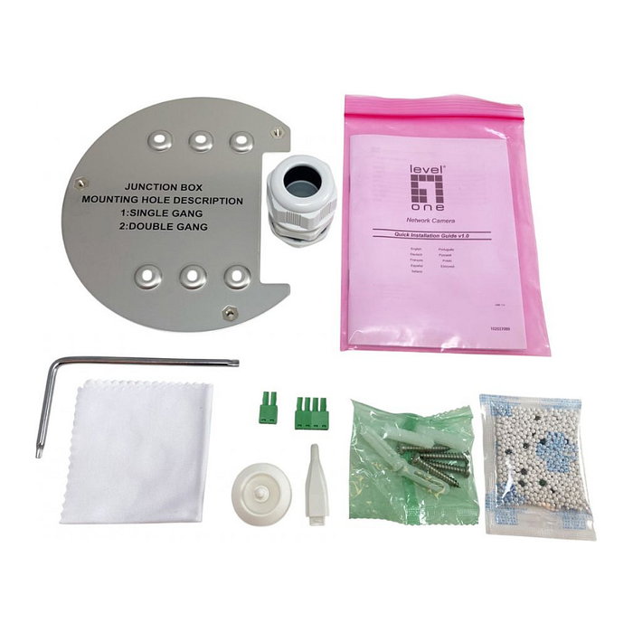 Level One FCS-3616 Cámara Dome Exterior 6MP H.265 Visión Nocturna IR 40m PoE