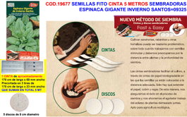 FITO Semillas de Espinaca Gigante de Invierno Cinta 5 m.