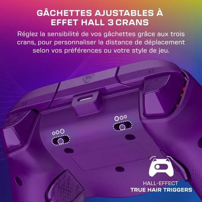 Turtle Beach Gamepad Afterglow Wave RGB Con Cable Morado Xbox Series X|S Xbox One PC TUR0840454400083