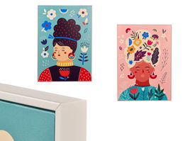 Giftdecor Cuadro Mujer Colores Surtidos 50x70 cm (Set de 4)