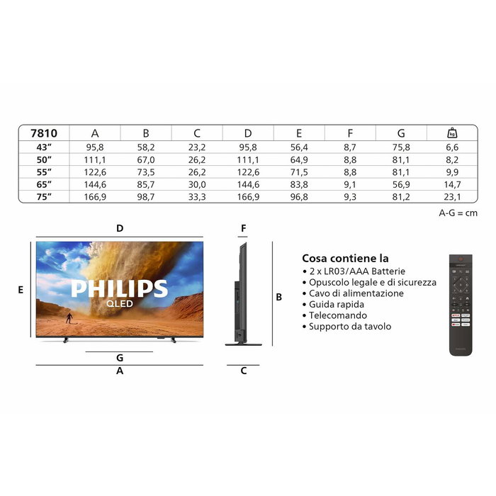 Philips 50PUS7810/12 Televisor QLED 50 pulg. 4K Ultra HD Smart TV