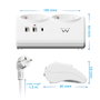 Ewent EW3870 Regleta con 2 Tomas Schuko y 3 Puertos USB Blanco