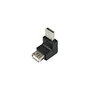 LogiLink Adaptador USB 2.0 90°, A/M a A/F, 480 Mbps, Negro