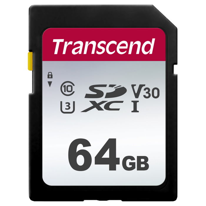 Transcend Tarjeta SDXC 64GB SDC300S 100MB/s Lectura 40MB/s Escritura
