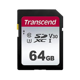 Transcend Tarjeta SDXC 64GB SDC300S 100MB/s Lectura 40MB/s Escritura