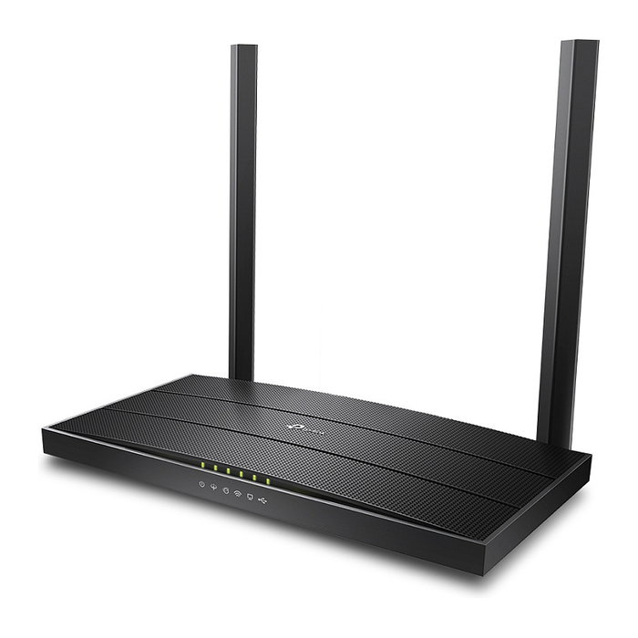 TP-Link Archer VR400 AC1200 Router Gigabit Modem Inalámbrico Wi-Fi 5 (802.11ac) Doble Banda ADSL/VDSL con MU-MIMO, 4 Puertos LAN y USB TP-Link Archer VR400 AC1200 Router Gigabit Modem Inalámbrico Wi-Fi 5 (802.11ac) Doble Banda ADSL/VDSL con MU-MIMO, 4 Puertos LAN y USB