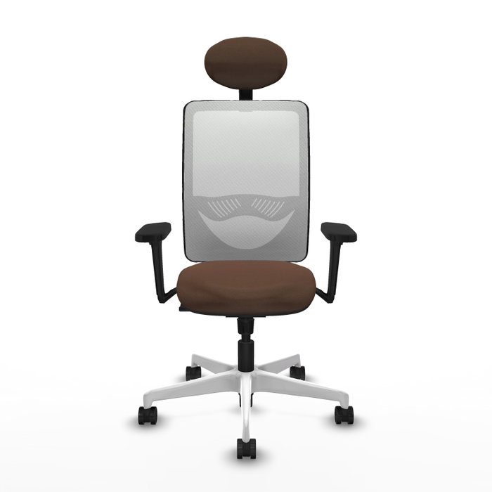 PIQUERAS Y CRESPO Silla de oficina Zulema con mecanismo Sincro, Marrón y Blanco PIQUERAS Y CRESPO Silla de oficina Zulema con mecanismo Sincro, Marrón y Blanco