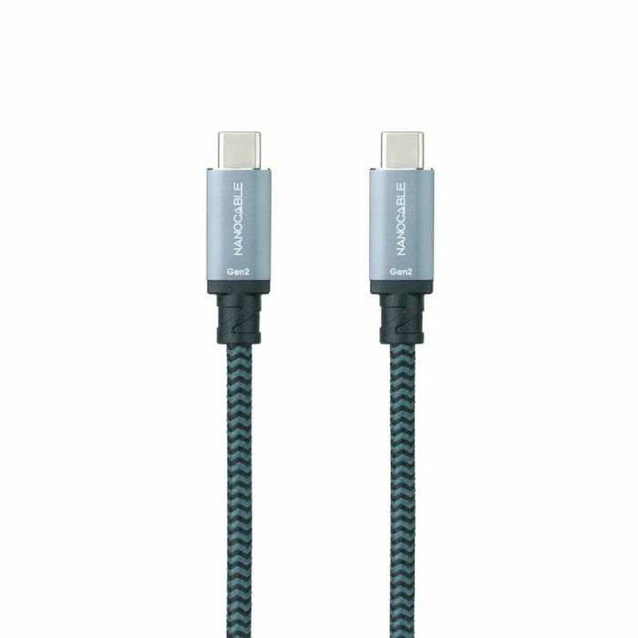 Nanocable Cable USB 3.2 Gen2x2 20Gbps 100W USB-C a USB-C, 3 m, Gris/Negro