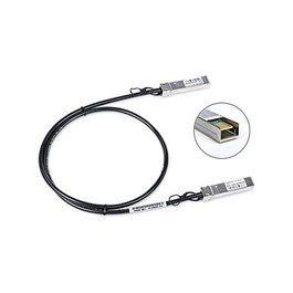 LANCOM Cable DAC SFP-DD, 50 Gbit/s, 1 metro, Negro/Acero, Conectores SFP-DD Macho, Full Duplex, Plug and Play, SFP-DD-DAC50-1m