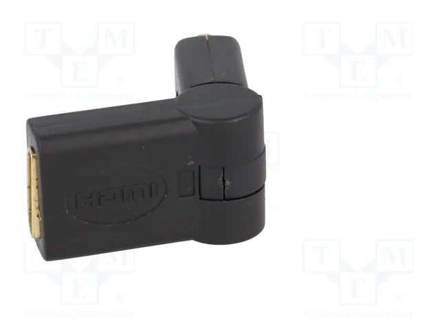 LOGILINK Adaptador HDMI de enchufe a tomacorriente móvil ±90°, negro