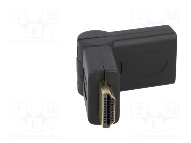 LOGILINK Adaptador HDMI de enchufe a tomacorriente móvil ±90°, negro