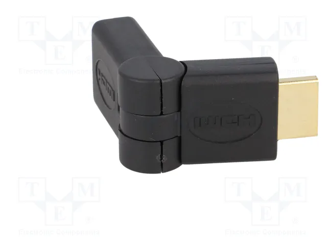 LOGILINK Adaptador HDMI de enchufe a tomacorriente móvil ±90°, negro