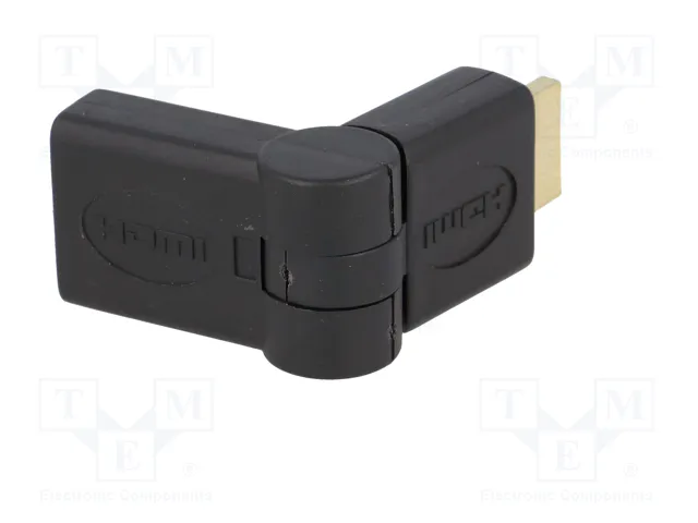 LOGILINK Adaptador HDMI de enchufe a tomacorriente móvil ±90°, negro