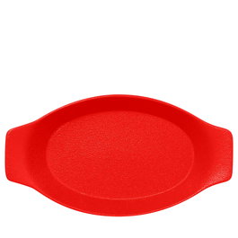 RAK - Plato Oval Fusion con Asas de Porcelana, Vajilla, 24.5x14 cm (25x14 cm) (Set de 24)