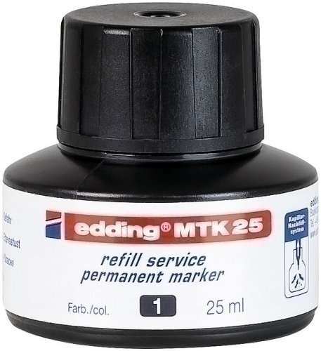 Edding Tinta para rotulador MTK25 color negro 25 ml
