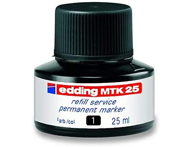 Edding Tinta para rotulador MTK25 color negro 25 ml