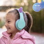 PowerLocus P2 Auriculares para Niños Púrpura/Turquesa con Orejas