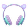 PowerLocus P2 Auriculares para Niños Púrpura/Turquesa con Orejas
