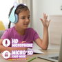 PowerLocus P2 Auriculares para Niños Púrpura/Turquesa con Orejas