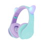 PowerLocus P2 Auriculares para Niños Púrpura/Turquesa con Orejas