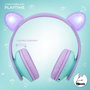 PowerLocus P2 Auriculares para Niños Púrpura/Turquesa con Orejas