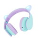 PowerLocus P2 Auriculares para Niños Púrpura/Turquesa con Orejas
