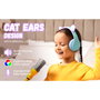 PowerLocus P2 Auriculares para Niños Púrpura/Turquesa con Orejas