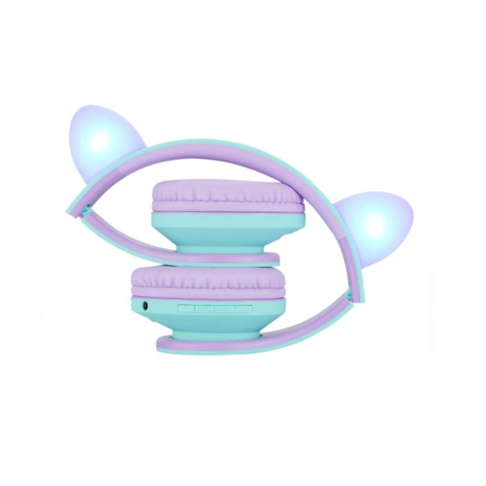 PowerLocus P2 Auriculares para Niños Púrpura/Turquesa con Orejas PowerLocus P2 Auriculares para Niños Púrpura/Turquesa con Orejas
