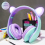 PowerLocus P2 Auriculares para Niños Púrpura/Turquesa con Orejas