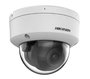 Hikvision Cámara IP Minidomo 4MP AcuSense 2.8mm IR40 WDR H.265+ IK10 IP67 12V/PoE con Audio, Alarma y Micrófono