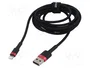 Baseus Cafule USB a Lightning 1,5A 2m Negro y Rojo