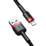 Baseus Cafule USB a Lightning 1,5A 2m Negro y Rojo